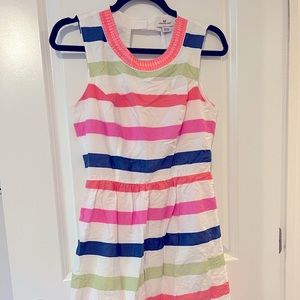 Vineyard Vines Dress. Size 6. Colorful Stripes. Embroidery.